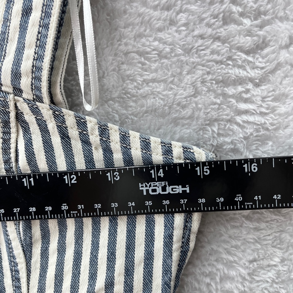 ZARA Join Life Striped Ticking Denim Bra Top Sexy JR Blogger’s Fave NWT - Picture 2 of 5